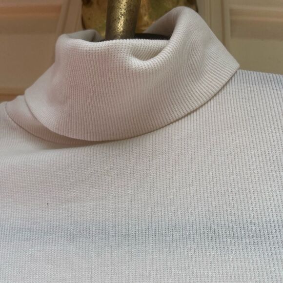 Madewell ivory ribbed turtleneck, long sleeves, size XS - Picture 5 of 7